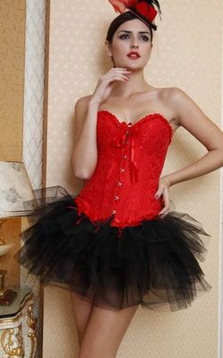 Burlesque Bridal Black ruffled  Tutu Costume